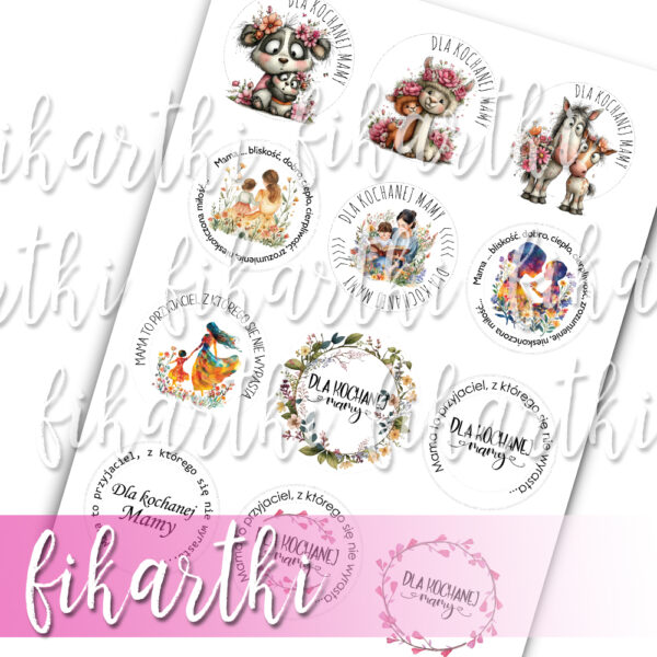 Arkusz grafik do druku na Dzień Matki